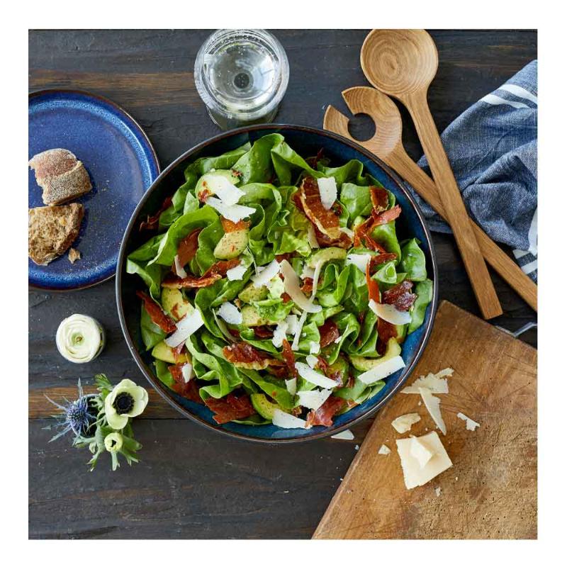 Salatskål 30 cm svart/blå