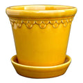 Københavner blomsterpotte 18 cm gul amber