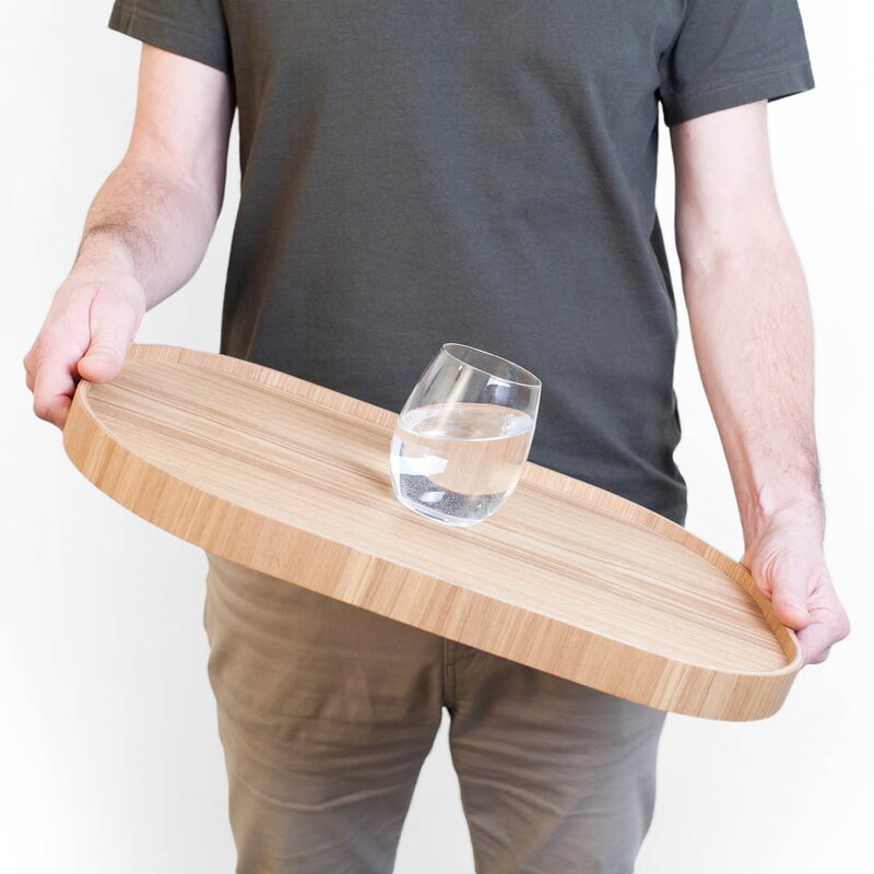 CurveLine serveringsbrett anti-slip 47x34 cm piltre