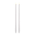 Taper candles slim LED-kronelys 2,3x32 cm 2 stk nordic white