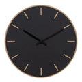 Nero veggklokke 28 cm svart linoleum m/svart viser