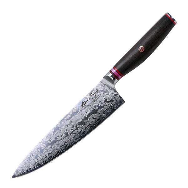 Skarp kokkekkniv 20 cm stål/tre