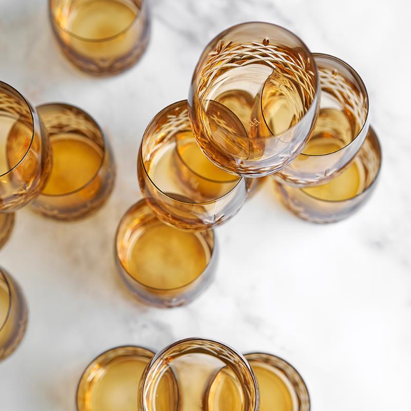 Crispy Aqua vannglass 23 cl 2 stk citrine