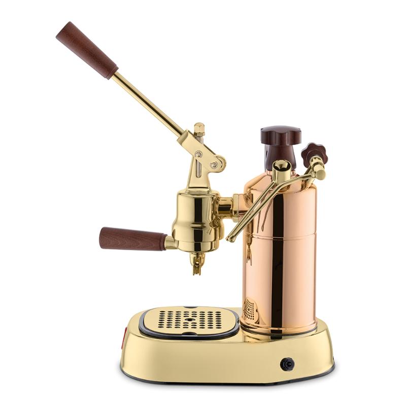 Lever espressomaskin 0,8L professional rame gold kobber