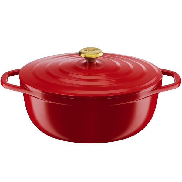 Air oval gryte 5,7L 30 cm rød