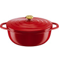 Air oval gryte 5,7L 30 cm rød