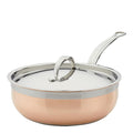 Copperbond traktørpanne med lokk 24cm 3,7L kobber