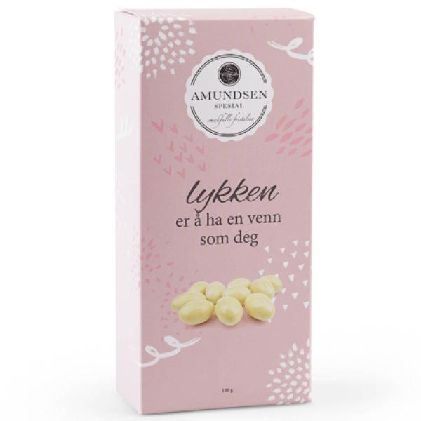 Pasjonsfruktmandler m/hvit sjokolade rosa