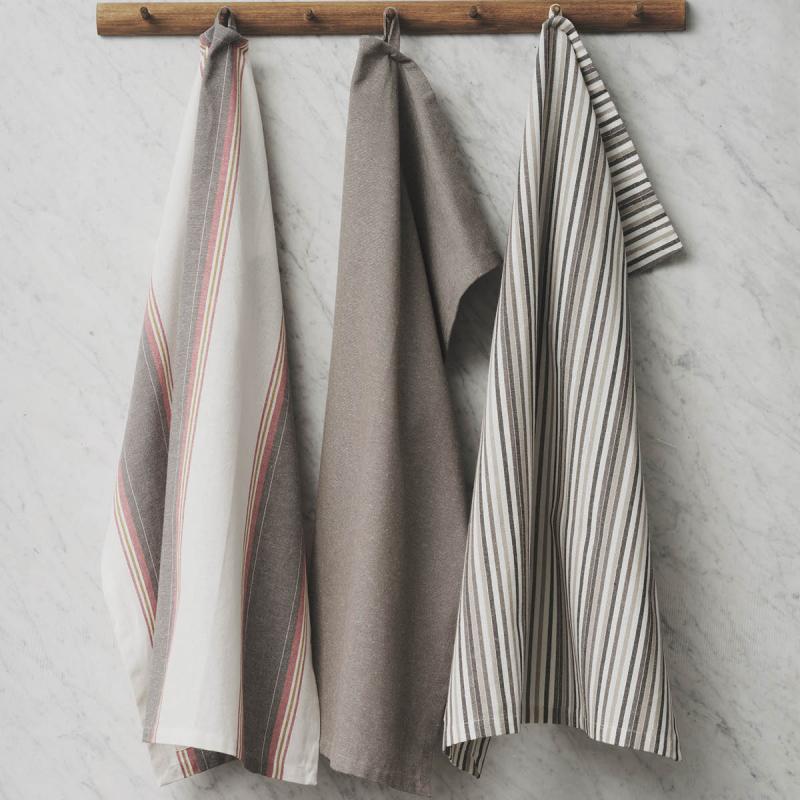 Kjøkkenhåndkle 56x72 small stripes hvit