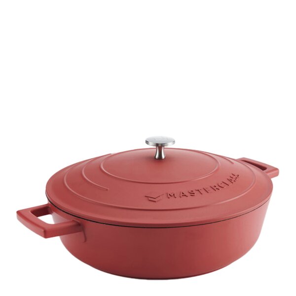 Cast Aluminium lav gryte 4L 29 cm rød