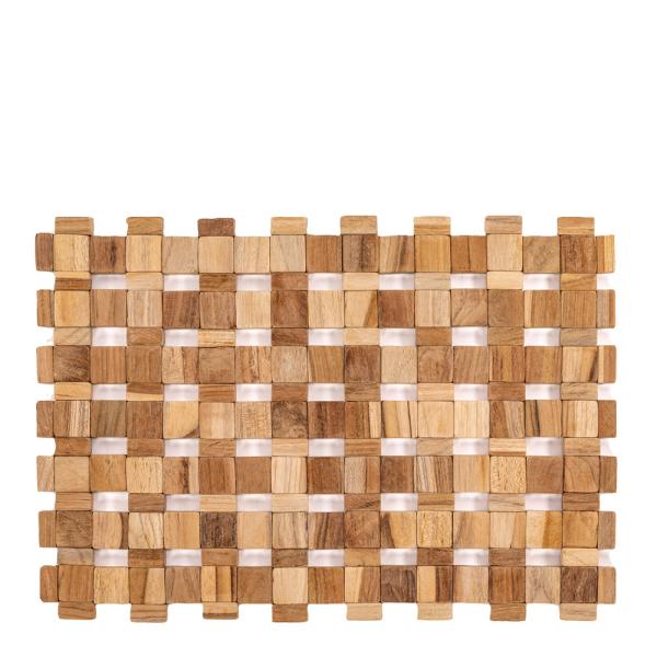 Teak dekkebrikke 45x33 cm natur