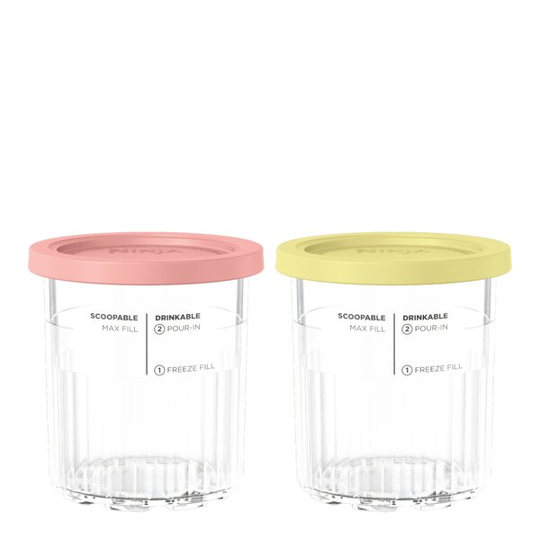 CREAMi iskrembeholder NC501EU 7 dl 2 stk gul/rosa