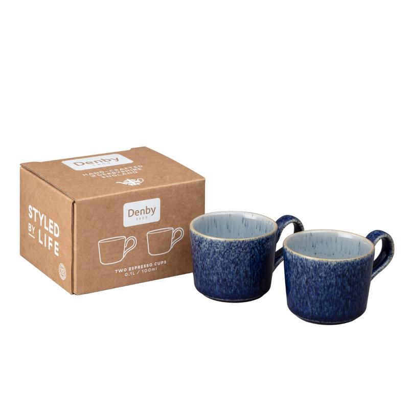 Studio Blue Cobalt Brew espressokopp 10 cl 2 stk