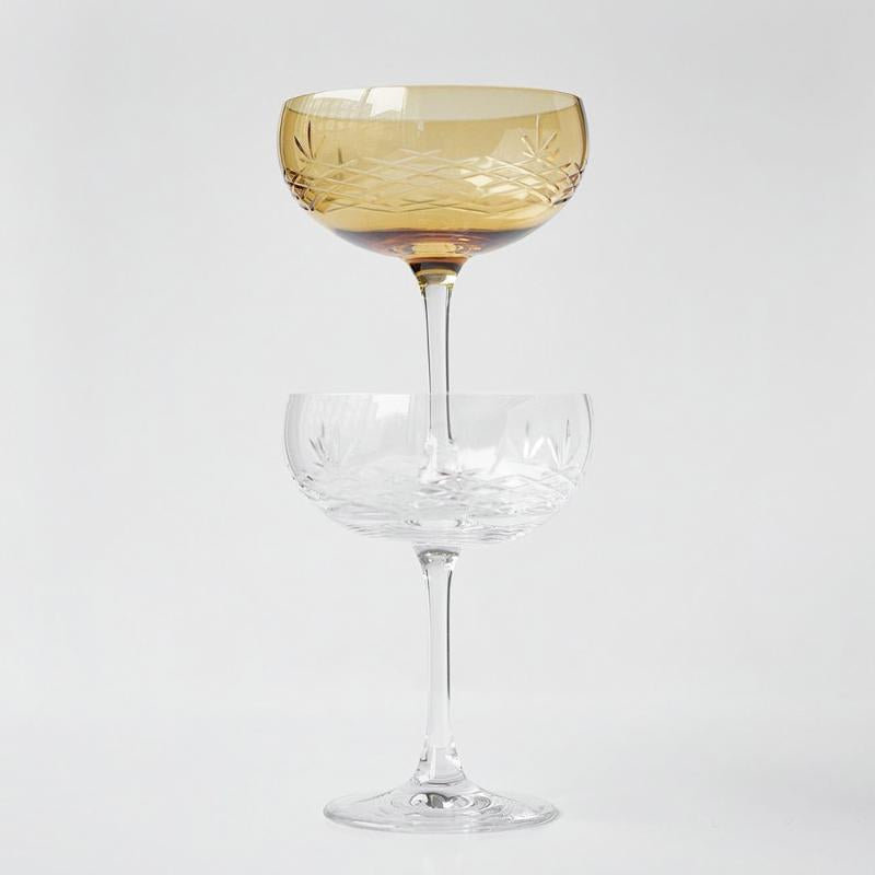 Crispy Gatsby champagneskål 30 cl 2 stk citrine