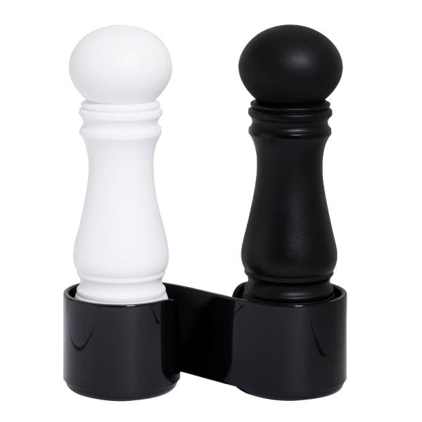 Mini kvernsett 12 cm svart/hvit