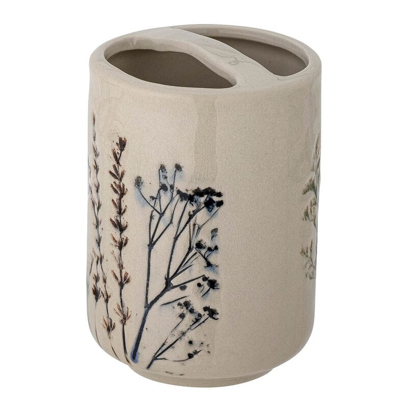 Bea såpedispenser + holder 8 cm natur