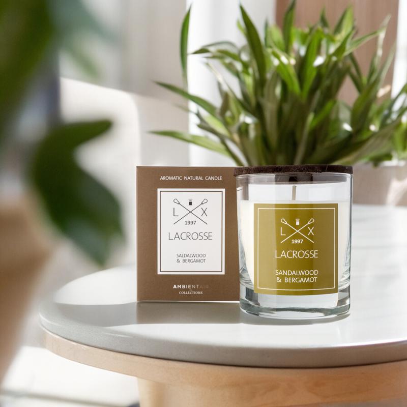 Lacrosse duftlys 200g sandalwood & bergamot