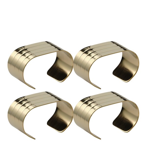 RAW serviettring 4 stk champagne gold