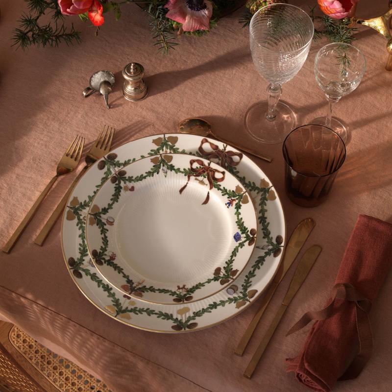 Stjerne Riflet Jul tallerken 21 cm