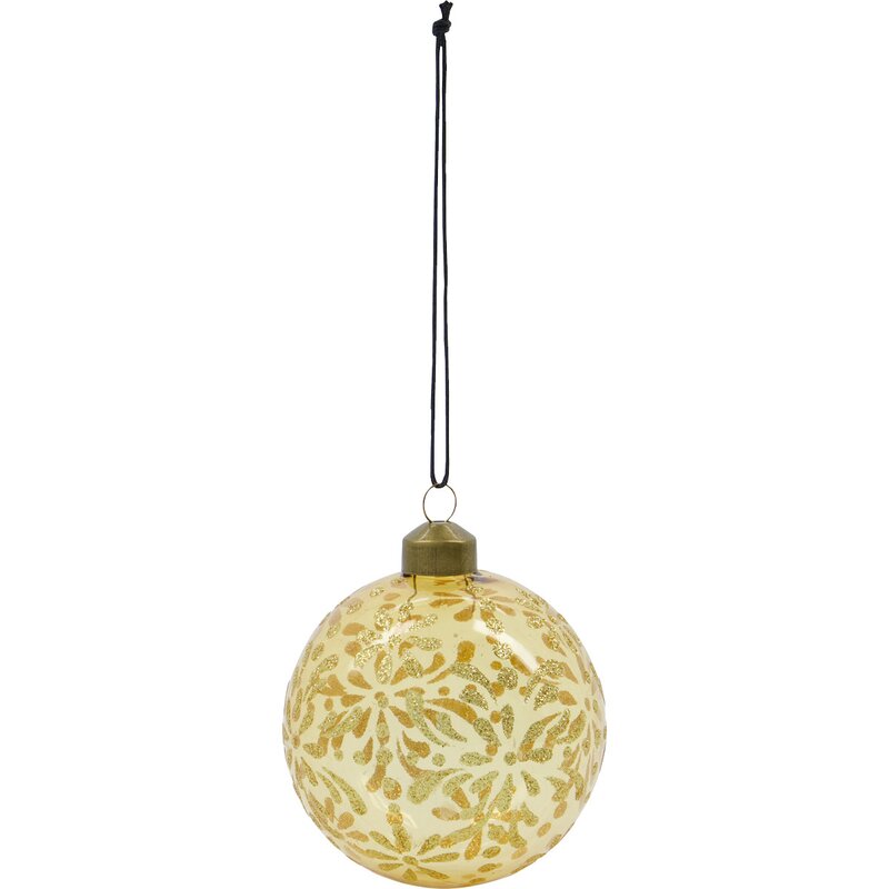 Mente julekuler 8 cm 4 stk gull