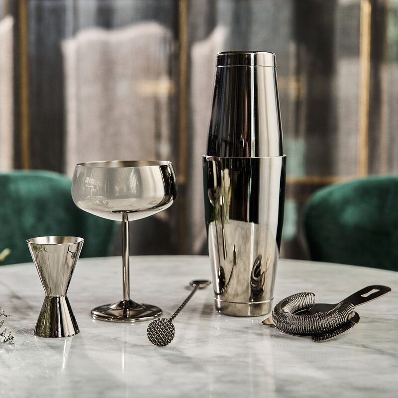 Sontell Smoke cocktailsil 15 cm gun metal