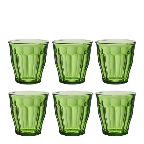 Picardie vannglass 25 cl 6 stk grønn