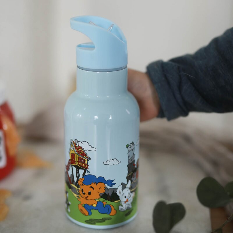 Bamse vannflaske 0,34L motiv blå