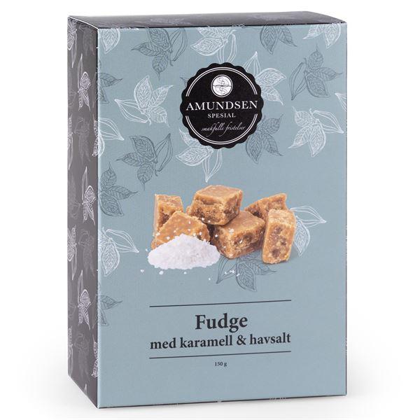 Fudge med karamell og havsalt