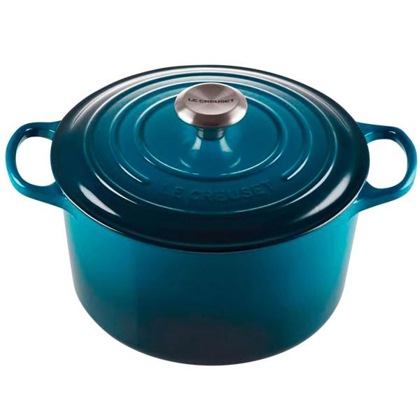 Signature støpejernsgryte rund 24 cm 5L deep teal