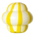 Curie vase 22 cm gul/ gul/hvit