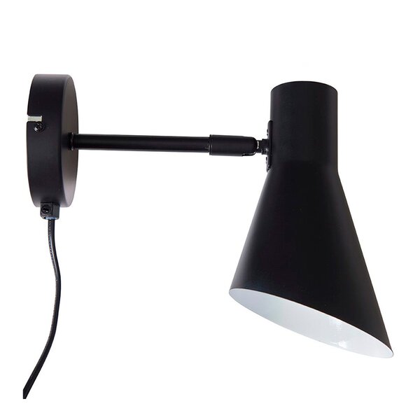 DL12 vegglampe 20 cm svart
