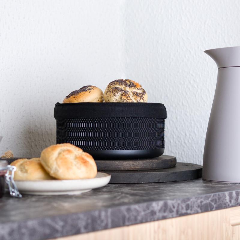 Lundi brødkurv 23 cm netting svart