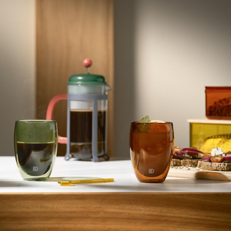 Pavina glass 35 cl 2 stk grønn