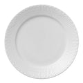 Hvit Riflet Halvblonde tallerken 25 cm