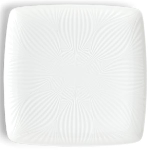 White Folia firkantet skål 30cm