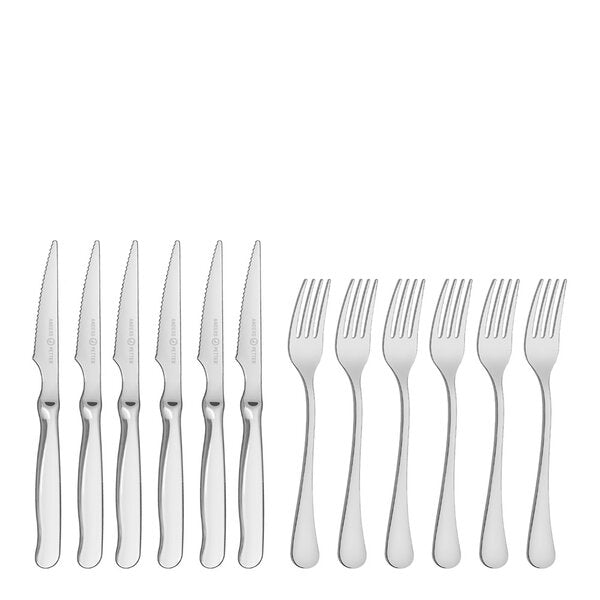 Steel essentials bestikksett 12 deler stål