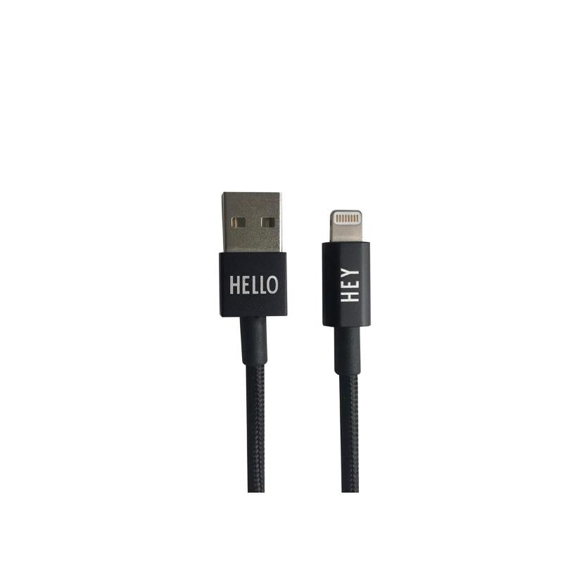 Tech kabel lightning 1m svart