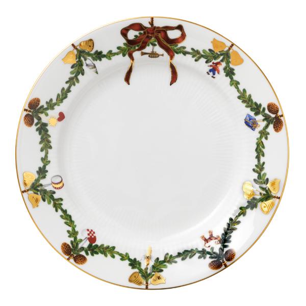 Stjerne Riflet Jul tallerken 21 cm