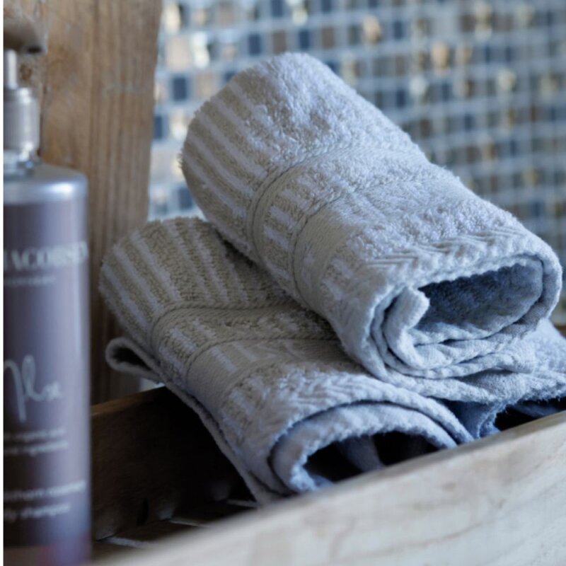 Bath Collection vaskeklut 30x30 cm 4 stk sand beige stripes