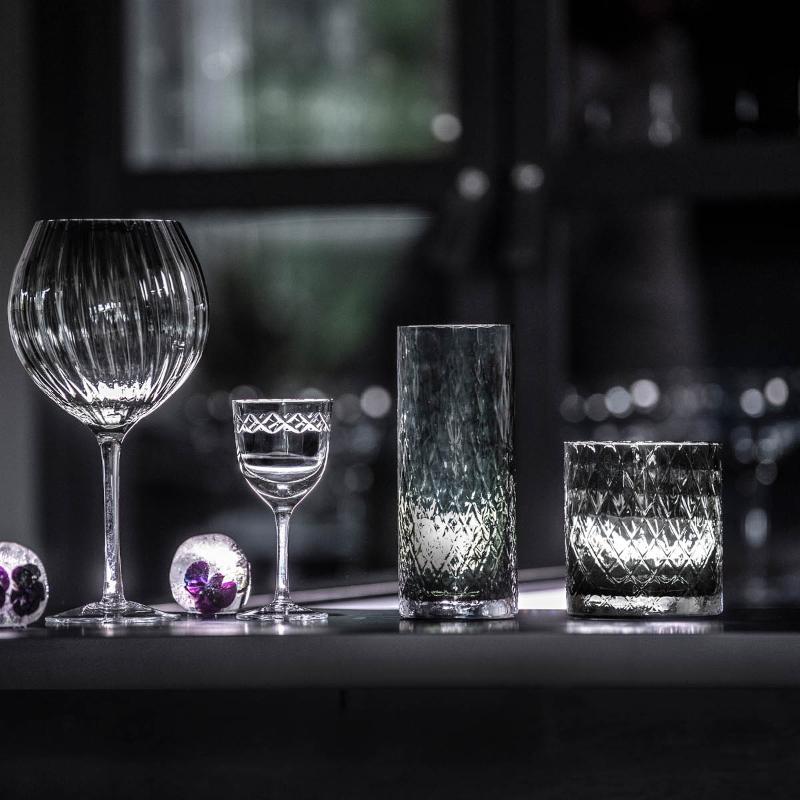 Drink glass 37 cl grå