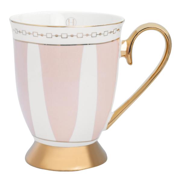 Strisce kopp 28 cl rosa/gull