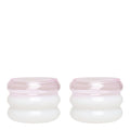 Bubble. telysholder 2 stk 5,6 cm milky white/pink