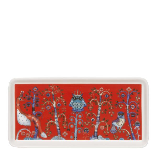 Taika tallerken rektangel 12x24 cm rød
