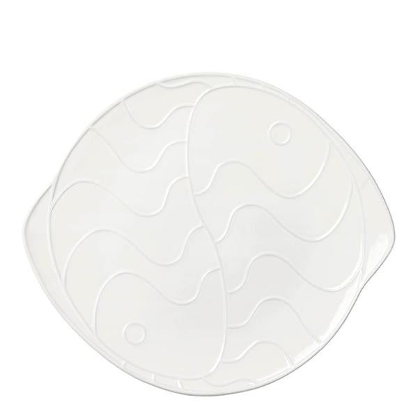Pesce tallerken fisk 30,6x34,6 cm hvit