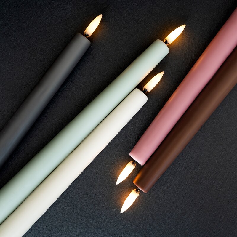 Taper Candles kronelys 2,3x25 cm 2 stk svart