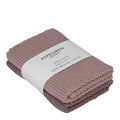 Solid kjøkkenklut strikket 26x26 cm 2 stk mauve