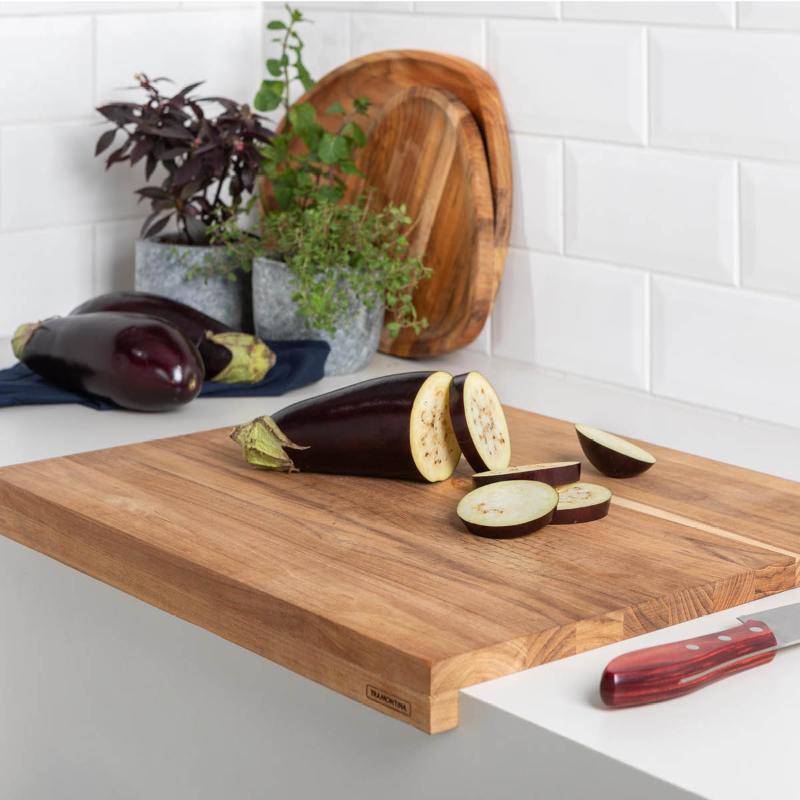 Wooden board skjærefjøl 48 x 41 cm teak
