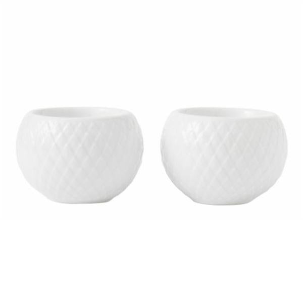 Rhombe telyslykt 6,5 cm hvit