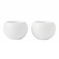 Rhombe telyslykt 6,5 cm hvit
