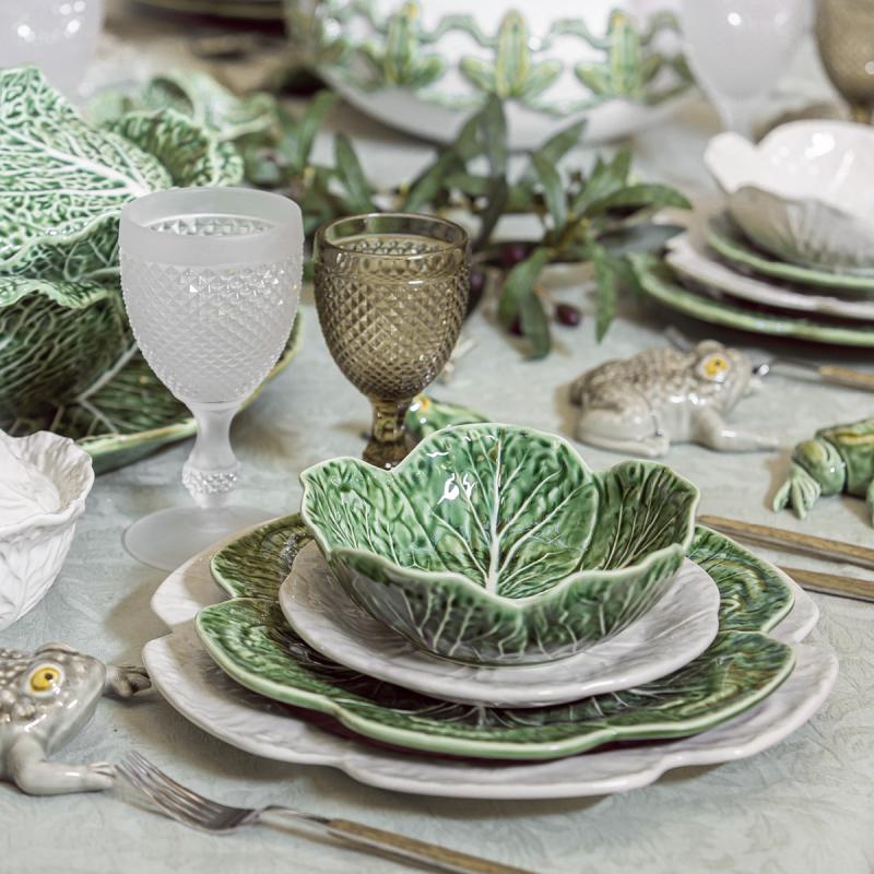 Cabbage tallerken kålblad 30,5 cm hvit